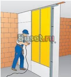 Монтаж перегородки из гипсокартона в Москве  Москва