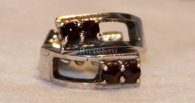 Серьги из серебра 925 пробы с гранатами Москва