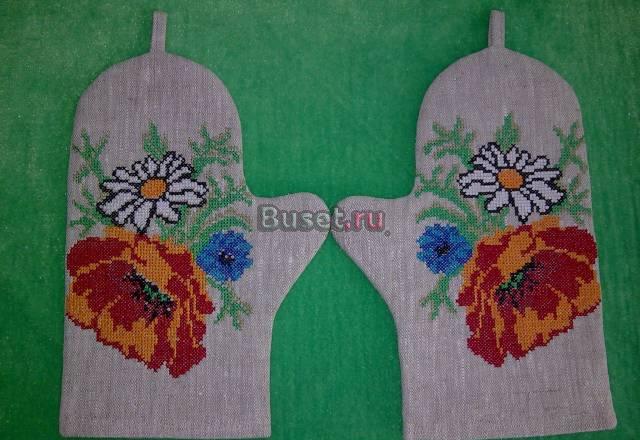 Украинские сувениры прихватка - варежка Москва