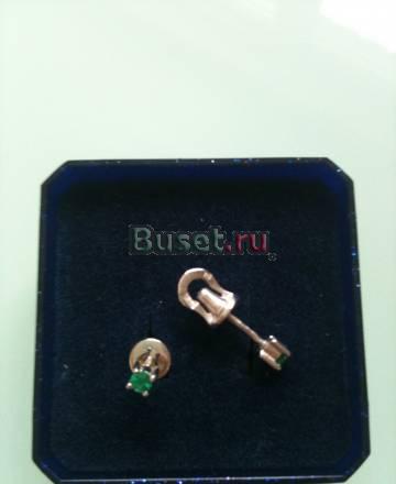 Серьги с изумрудами Москва