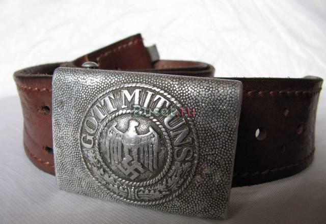 Немецкая пряжка алюминиевая "gott  MIT UNS" Москва
