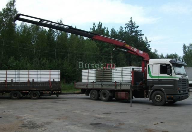 Scania, 1996 г.в., шасси 6Х2, HMF 2120, + прицеп Санкт-Петербург