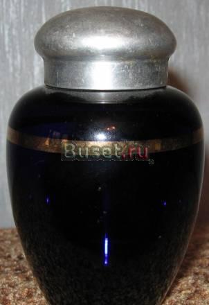 Чайница. кобальтовое стекло. 50-60-е гг.  Винтаж Москва