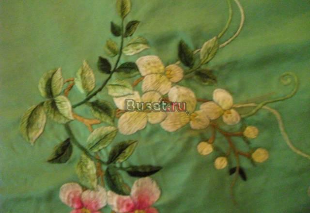 Скатерть шелк натуральный вышитая шелком Япония Москва