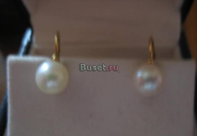 Роскошные серьги с розовым жемчугом Италия Москва