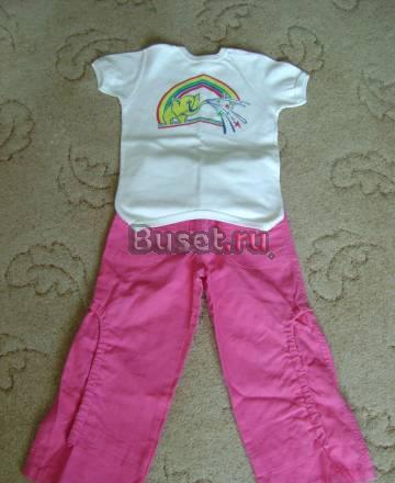 Летние брюки (лён+хлопок) на 3-4г и 2 футболки Москва