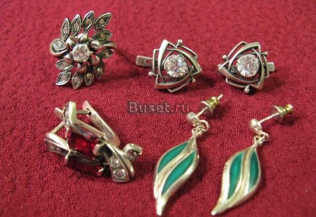 Серьги серебро 925 пр Санкт-Петербург