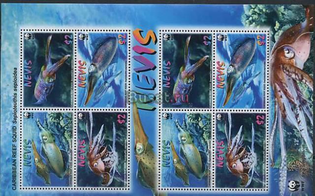 Невис WWF, Морская Фауна, малый лист, 2009 Санкт-Петербург
