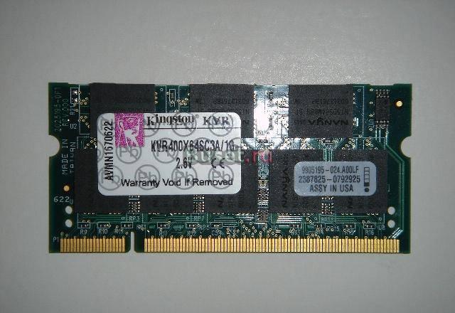 Память для ноутбука Kingston So-dimm DDR400 1Gb Санкт-Петербург