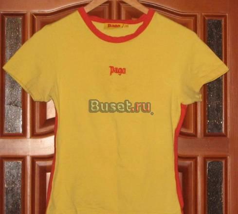 Желтая яркая футболка р.44 Москва