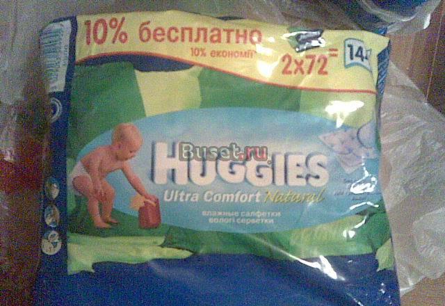 Влажные салфетки Huggies Ultra Comfort Natural Москва
