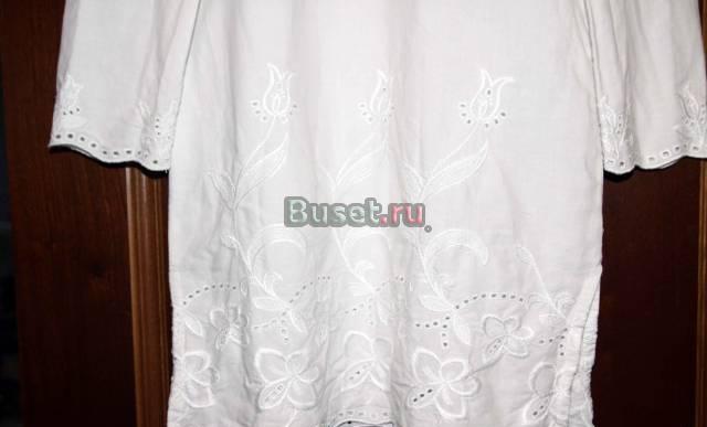 Туника 100 хлопок, отделка- ришелье Москва