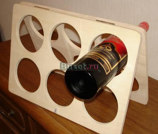 Деревянная подставка под 6 бутылок, складная Москва