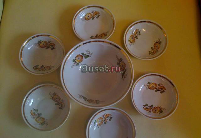 Вазочка Салатница + 6 тарелок / розетка. RPR.Рига Москва