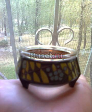 Солонка. Металл, эмаль, стекло. СССР Москва