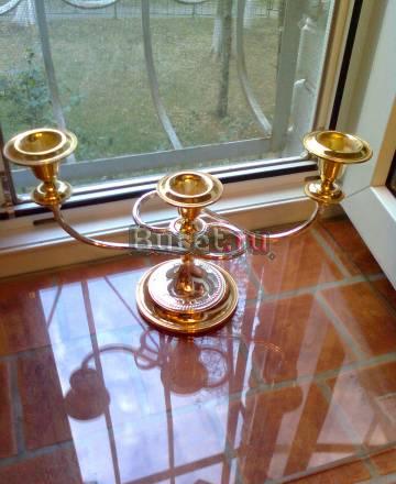 Подсвечник. Золотисто -серебристый сплав Москва