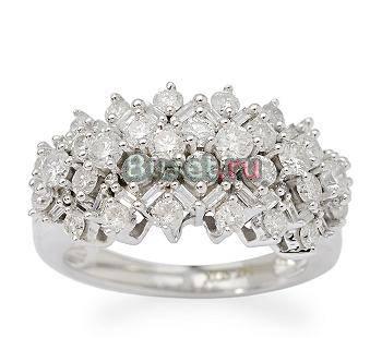 Золотое кольцо с бриллиантами 1,7 карата Москва