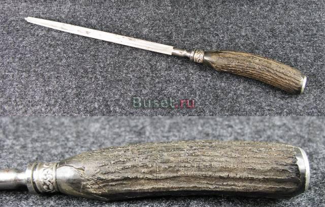 Антикварный серебрянный мусат с рогом зап.евр сер Москва