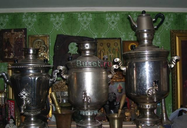 Самовар старинный угольный, подстаканники, утюги Москва