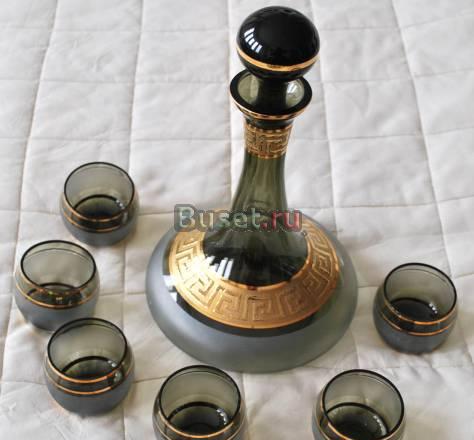 Бокалы для вина +графин ( дымчатый,Чехия) Москва