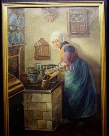 Картина "На кухне". Германия, начало хх в Москва