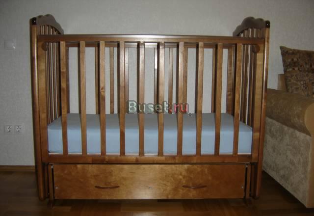 Кроватка Можга "Элина" маятник с ящиком + матрас Москва