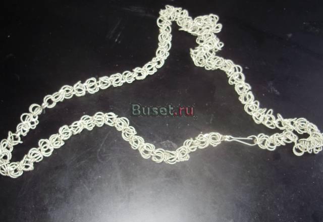 Цепочка посеребренная 30см Москва