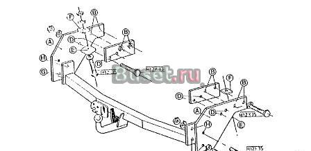 Фаркоп для Mitsubishi L200 (с 2006) Москва