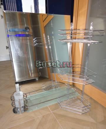 Зеркало с полкой для ванной (комплект 5 предметов) Москва