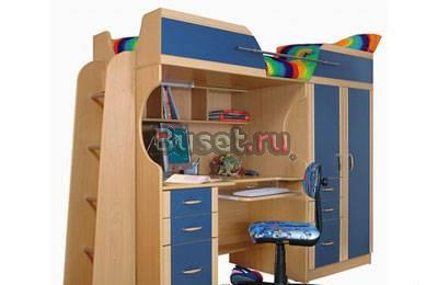Детская двухъярусная стенка-кровать Прима-люкс Москва