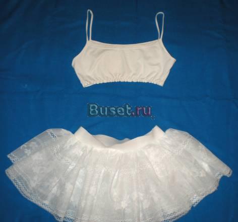 Белая юбка и белый топик Москва