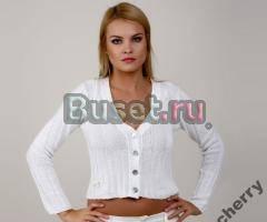 Белоснежная летняя итальянская кофта с перламутром Москва