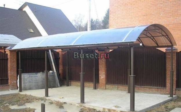 Навесы  из  поликарбоната  для  транспорта Москва