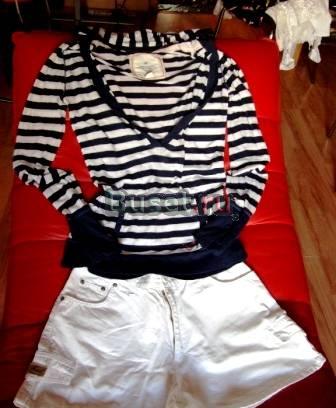 Легкий морской топ с капюшоном+ шортики и др. вещи Санкт-Петербург