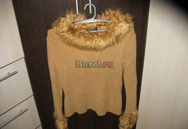 Кофта светло-коричневая с мехом Челябинск
