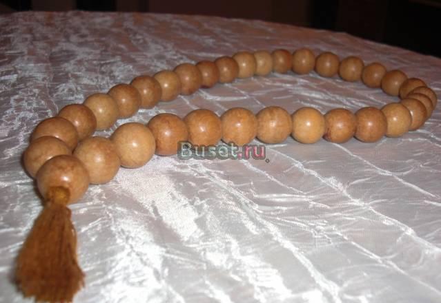 Четки - бусины из светлого дерева Москва