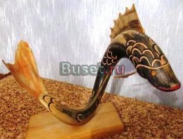 Сувенир "Рыба "из охотничьего трофея. рог Москва