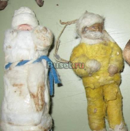 Игрушки елочные ватные. 40-50-е гг Москва