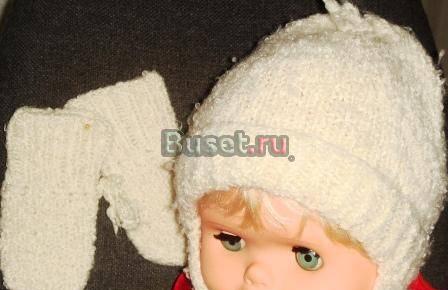 Шапочка  на  6м - 2г + варежки 150р Москва