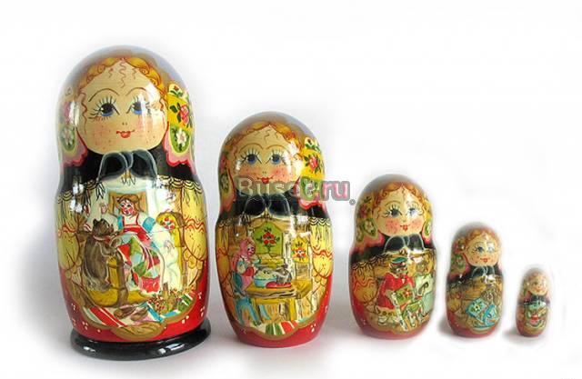 Матрёшка "Маша и три медведя" Москва