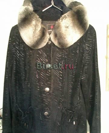 Куртка натур.кожа с капюшоном шеншила Санкт-Петербург