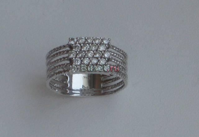 Золотое кольцо 750 проба (бриллианты 0.44 ct) Москва