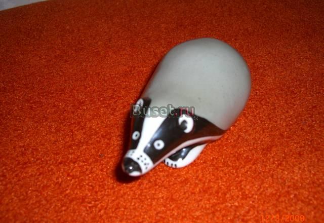 Барсук   1970 Вербилки. Редкий. Фарфор Москва