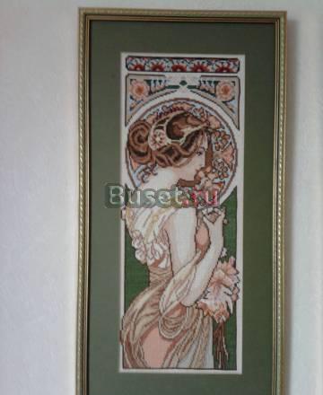 Вышитые картины "Примулы и Перо" Москва