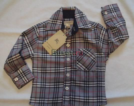 Рубашка Burberry Junior на мальчиков. Цвет серый Москва
