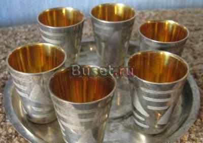 Стопки мельхиоровые. 6 шт.  Винтаж Москва