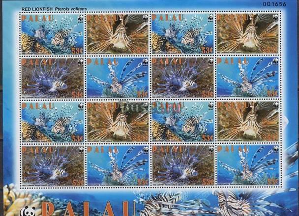 Палау, Рыбы, WWF, 2009,  лист 4x4 Санкт-Петербург