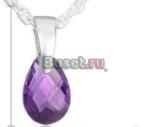 Серебрянная подвеска с аметистом Москва