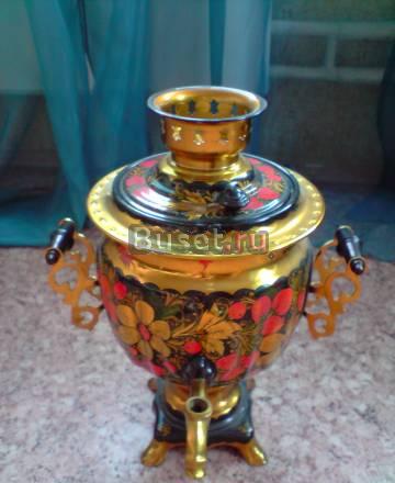 Самовар электрический с росписью хохлома 1988год Москва