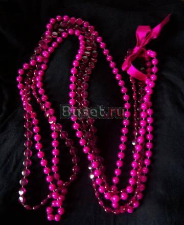 Бусы розовые Москва